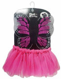 Pawpatu Fuschia Butterfly Pet Costume, Tutu/Wing Set