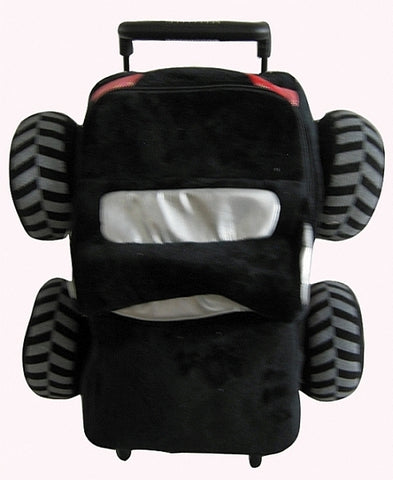 Popatu Black Monster Truck Rolling Backpack - Popatu pageant and easter petti dress