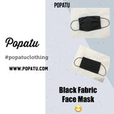 Black Fabric Face Mask (Adult/Child) - Popatu pageant and easter petti dress