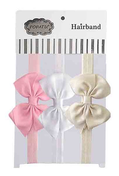 Popatu Baby Girls 3-Piece Elastic Headband Set