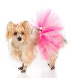 Pawpatu Handcrafted Pink/Hp Tulle Tutu with Adjustable Ribbon for Pets