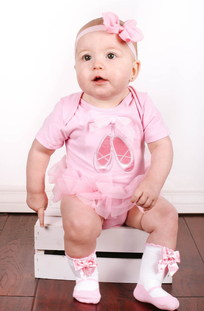 Popatu Baby Tutu Bodysuit Pink Ballerina - Popatu