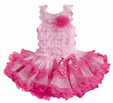 Popatu Little Girls Pink Ruffle Petti Dress. - Popatu pageant and easter petti dress