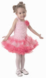 Popatu Baby Girls Pink and Hot Pink All Ruffle Petti Dress