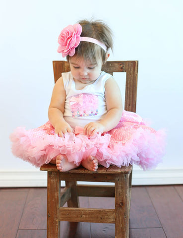 Popatu Baby Birthday Petti Ruffle Dress with Cupcake - Popatu
