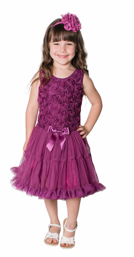 Baby Girls & Little Girls Grape Ruffle Tutu Dress