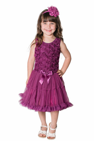 Popatu Baby Girls Purple Ruffle Dress - Popatu