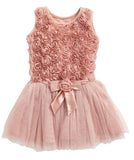 Baby Girls Dusty Pink Mesh Tulle Dress - Popatu