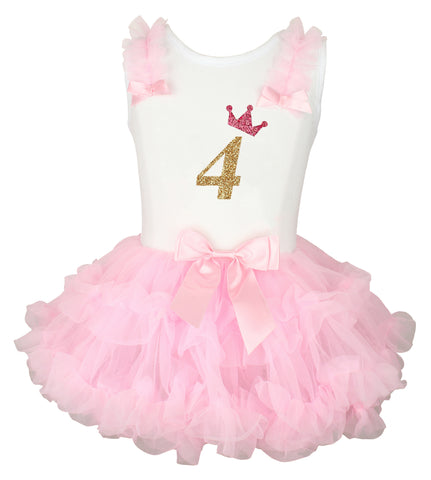 Little Girls 2nd, 3rd, 4th, 5th Birthday Ruffle Dress, M (5/6) #4