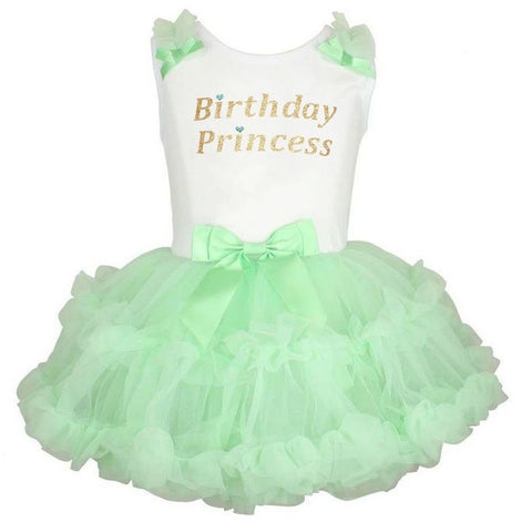 Baby Girl's and Little Girl's Birthday Princess Ruffle Dress, 12M / Mint Baby Girl's and Little Girl's Birthday Princess Ruffle Dress, 12M / Mint