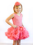 Popatu Baby Girls Coral Sequin Ruffle Dress - Popatu
