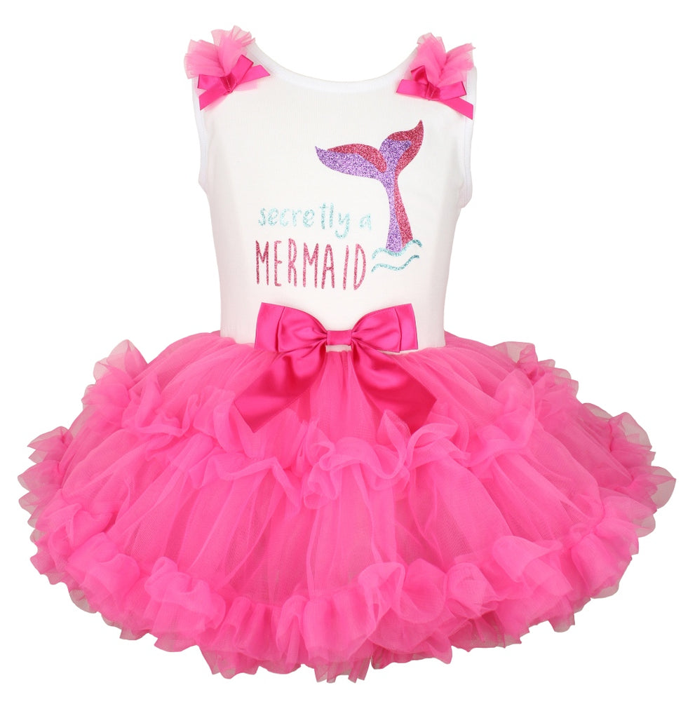 Popatu Baby Girls Secretly a Mermaid  Ruffle Dress - Popatu