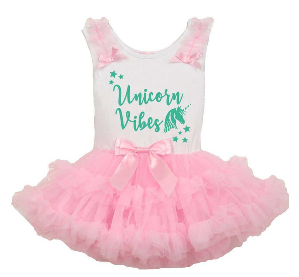 Popatu Baby Girls Unicorn Vibes Ruffle Dress - Popatu