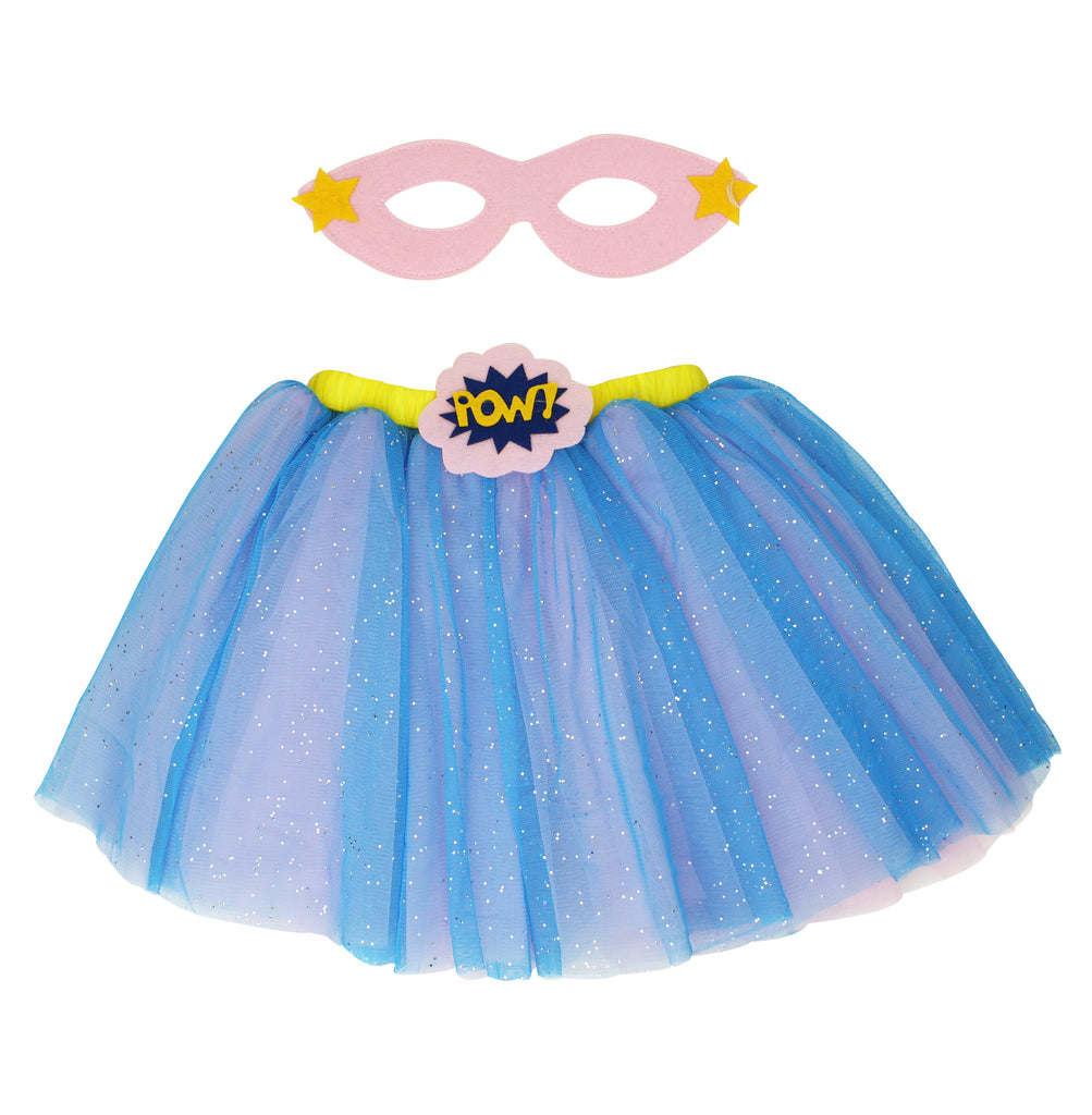 Popatu Super girl Skirt with Eye Cover - Popatu pageant and easter petti dress
