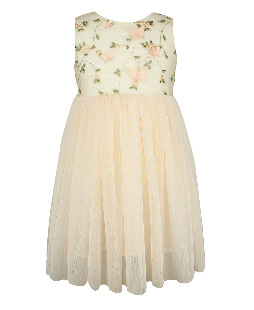 Little Girl's 3D Butterfly Tulle Dress - Popatu