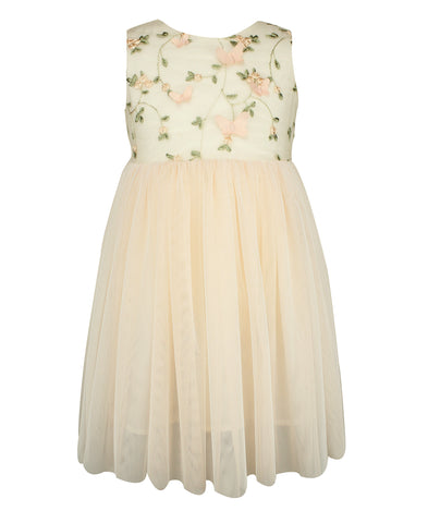 Little Girl's 3D Butterfly Tulle Dress - Popatu