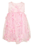 Pink Embroidered Flower Girl Dress - Popatu pageant and easter petti dress