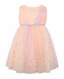 Popatu Baby Girl's Rainbow Stars Tulle Dress