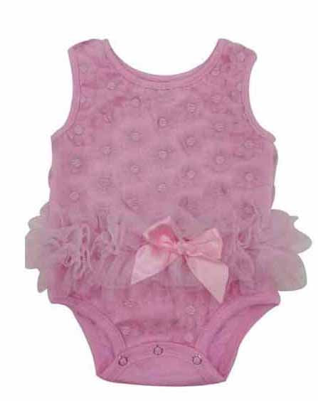 Popatu Baby Girl's Pink Tutu Bodysuit