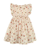 Popatu Baby Girl's Pinafore Floral Pink Dress
