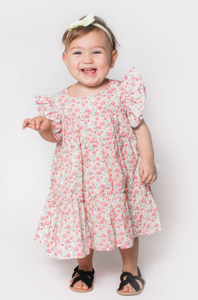 Popatu Baby & Little Girl's Pinafore Floral Tiered Dress (Baby Girl, Little Girl)