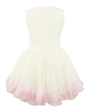 Little Girl's White and Pink Butterflies Tutu Dress