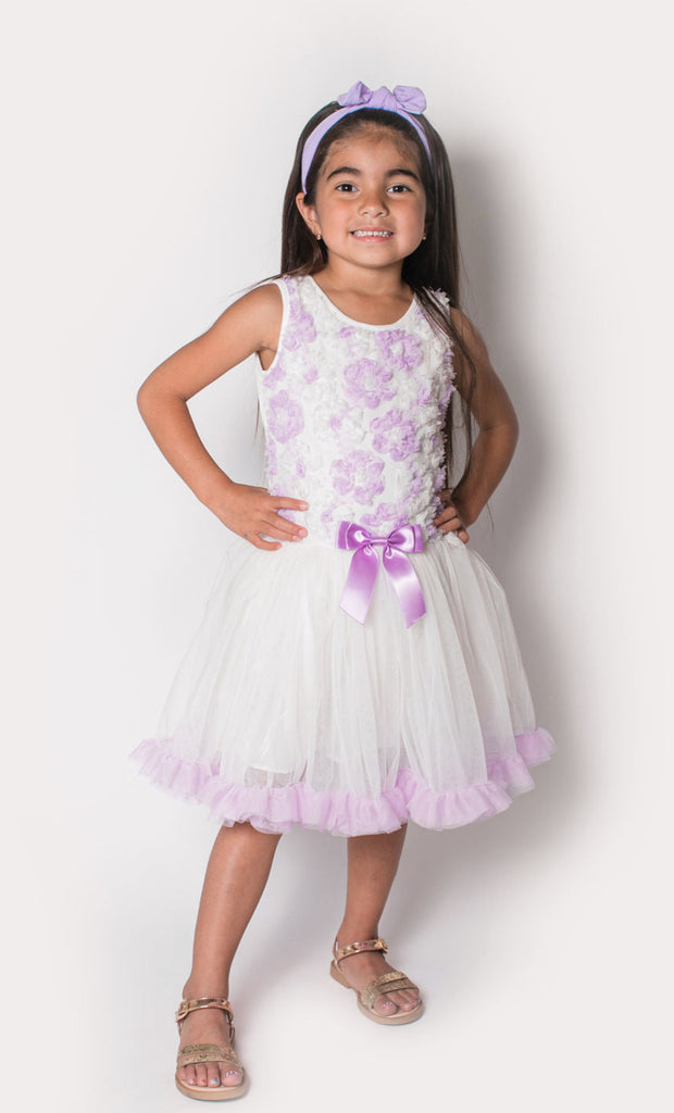 Popatu Baby Girls & Little Girls Lavender Flowers Tutu Dress
