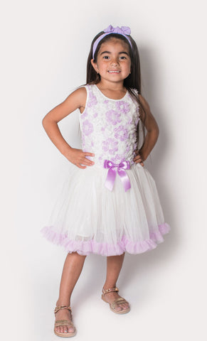 Popatu Baby Girls & Little Girls Lavender Flowers Tutu Dress