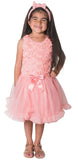 Little Girl's Peach Rosette Petti Tutu Dress