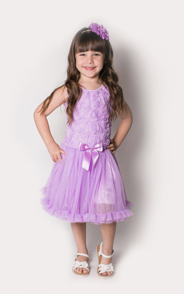Popatu Little Girls Lavender Soutache Tutu Dress