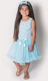 Popatu Little Girls Blue Soutache Tutu Dress