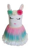 Popatu Baby Girls & Little Girls Rainbow Bunny Tutu Dress