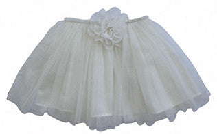 Popatu Little Girls Cream Flower Tutu - Popatu