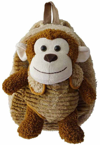 Brown Backpack with Monkey Plush - Popatu pageant and easter petti dress