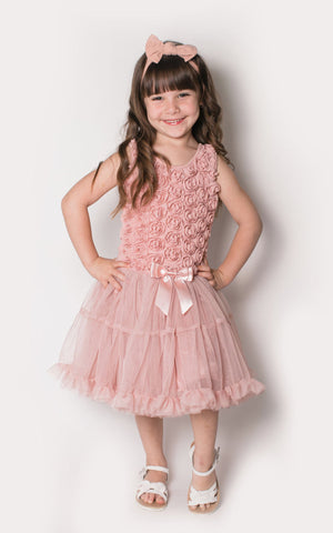 Popatu Baby Girls & Little  Girls Vintage Dusty Rose Tutu Dress