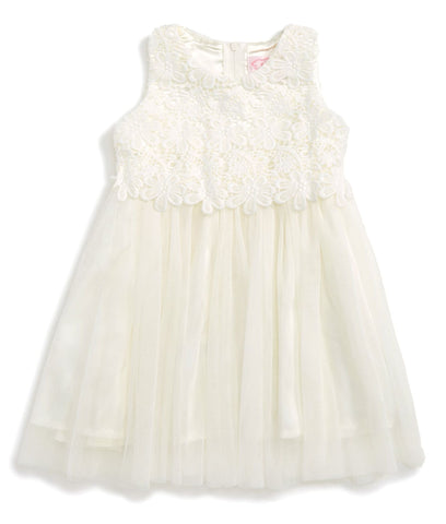 Popatu Little Girls White Lace Dress Popatu Little Girls White Lace Dress