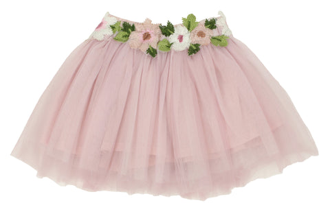 Little Girls Flower Waistband Skirt
