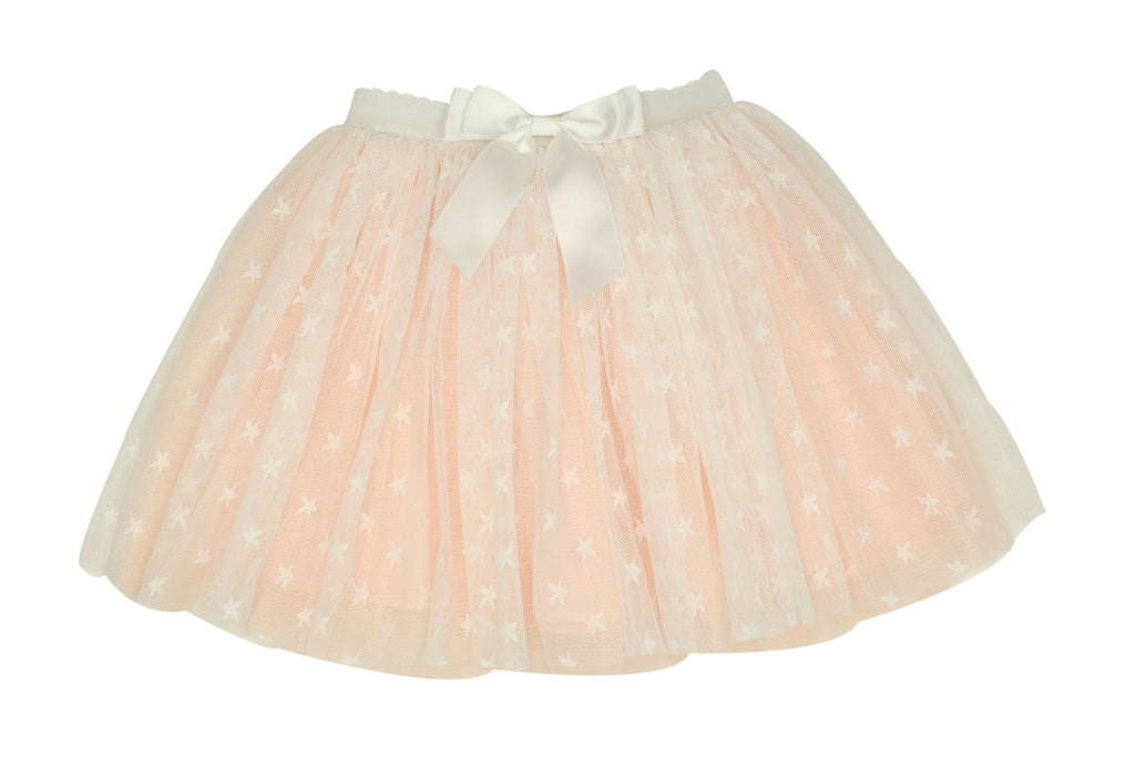 Little Girls Star Embroidered Skirt
