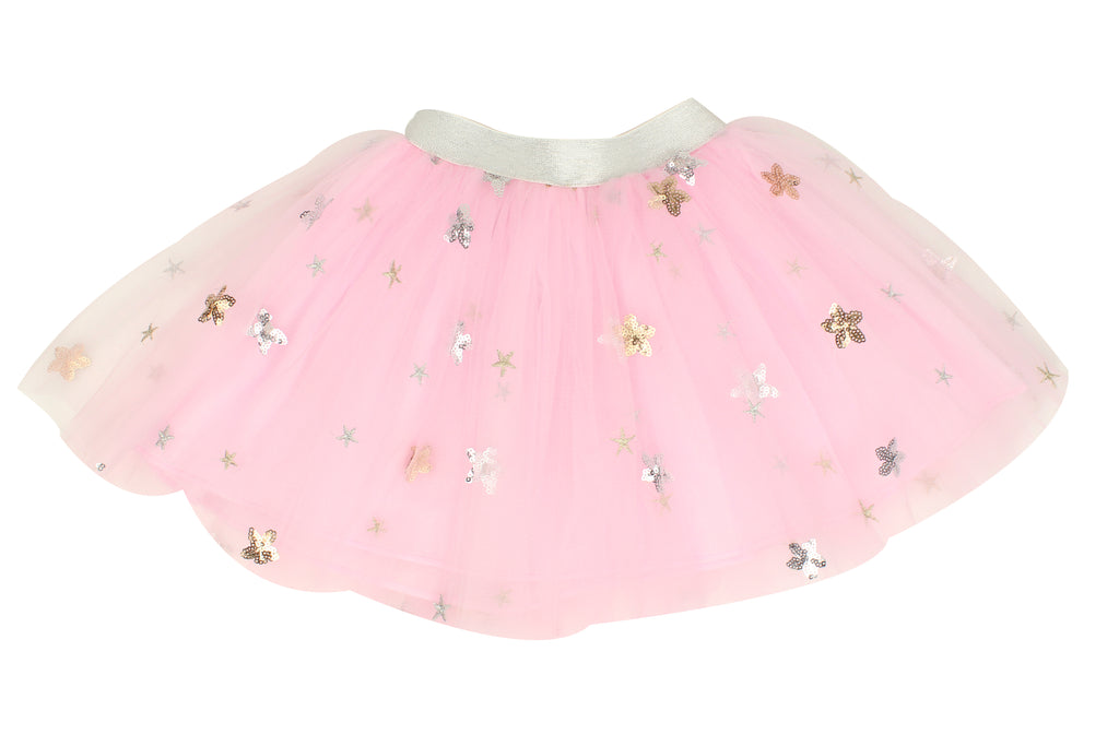 Little Girls Pink Sequin Skirt