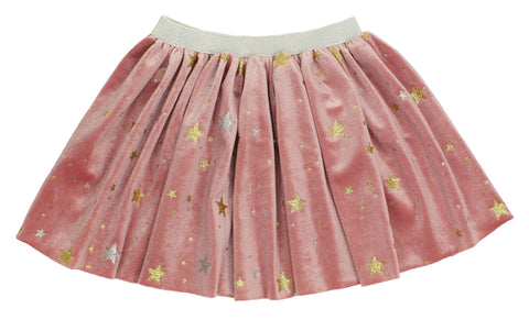 Popatu Baby Dusty Rose Skirt with Stars - Popatu pageant and easter petti dress