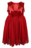 Popatu Little Girls Red Sequins Tulle Dress - Popatu pageant and easter petti dress