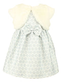 Little Girl's 2-Piece Elegant Dress with Faux Fur Vest