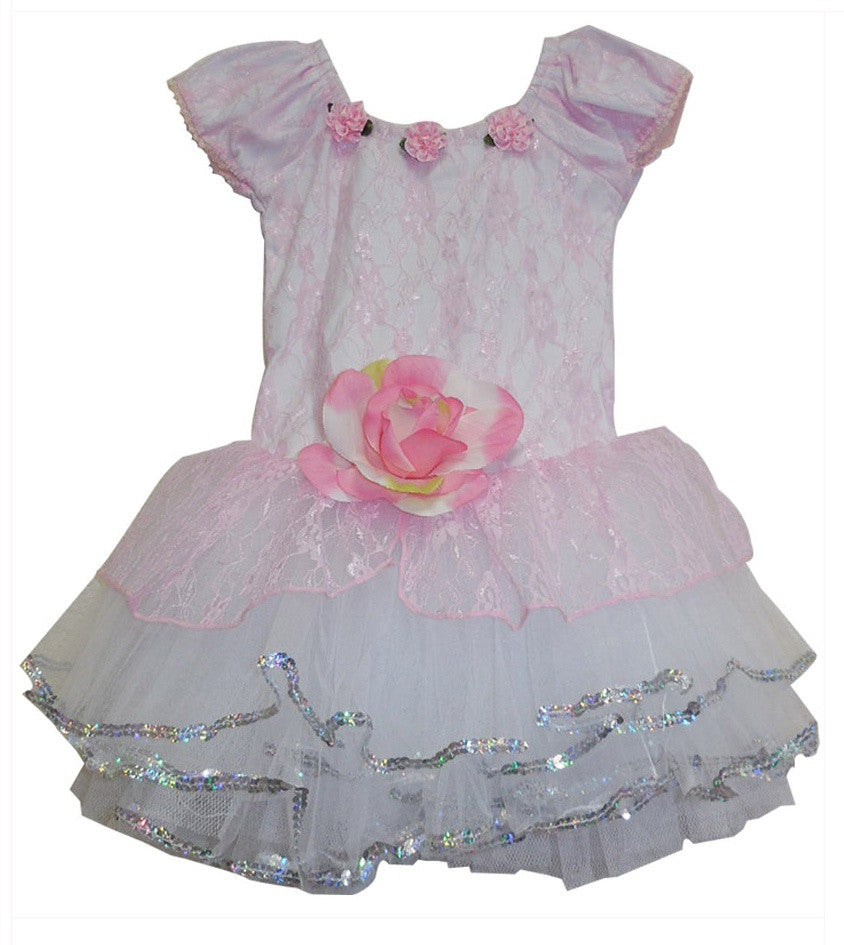 Popatu Rose Lace Ballet Dance Dress - Popatu