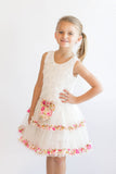 Popatu Little Girls White Floral Petti Dress - Popatu