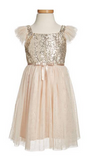 Popatu Little Girls Ivory Sequin Tulle Dress - Popatu