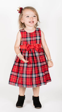 Dress Girl Big Bow Girls Summer Dress Plaid Pattern Dress For Children  Toddler Girls Clothes - AliExpress