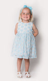 Popatu Baby Girls Lace Overlay Elegant Dress