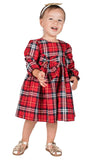 Little Girl's Plaid Red Dress