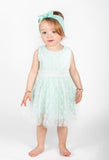 Popatu Little Girls Mint Green Floral Lace Tulle Dress (Sizes 6, 7, & 8 only)