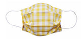 Adult- Yellow Checker Fabric Face Mask - Popatu pageant and easter petti dress